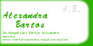 alexandra bartos business card